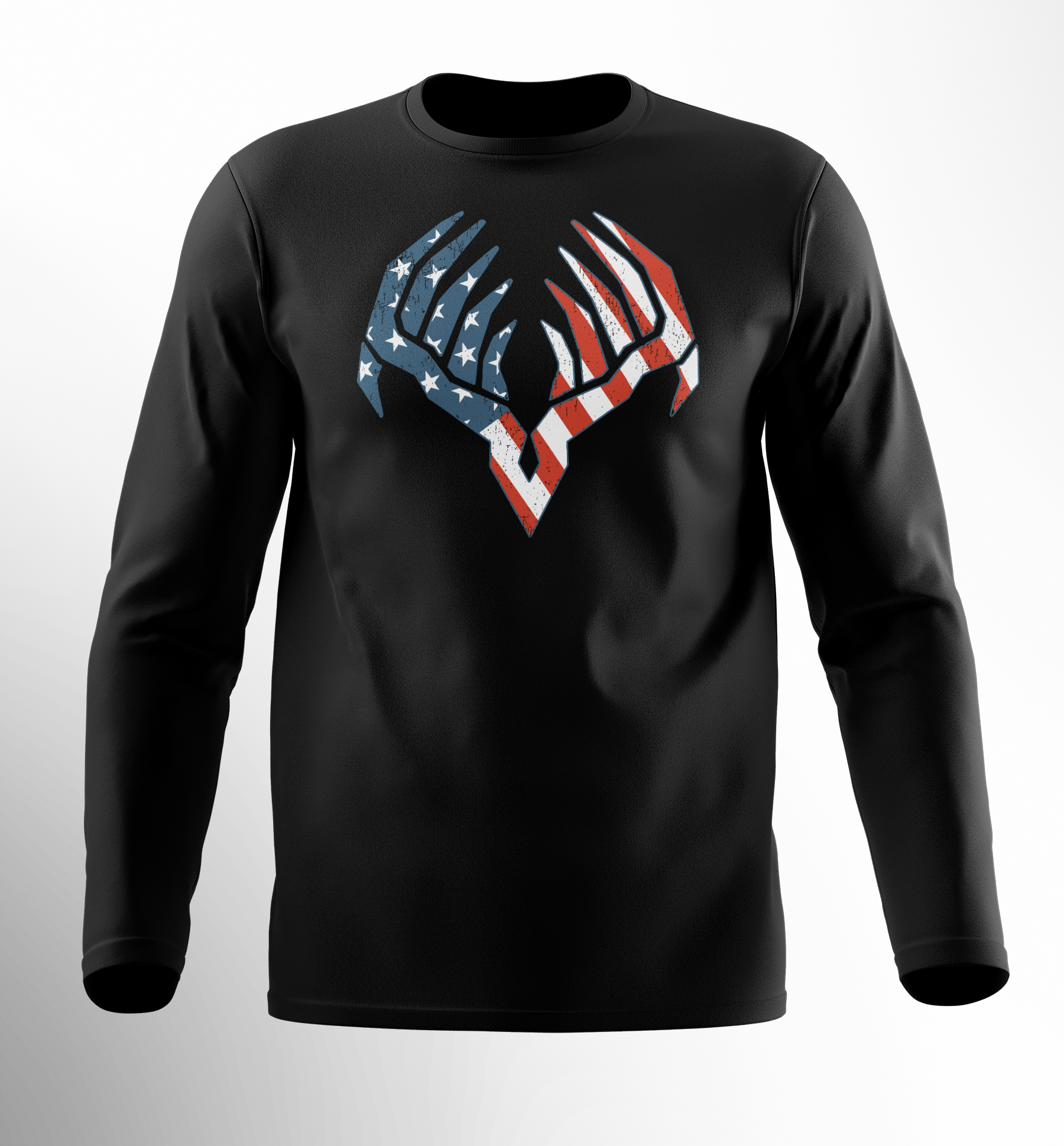 Black Long Sleeve T-Shirt with RWB Rack