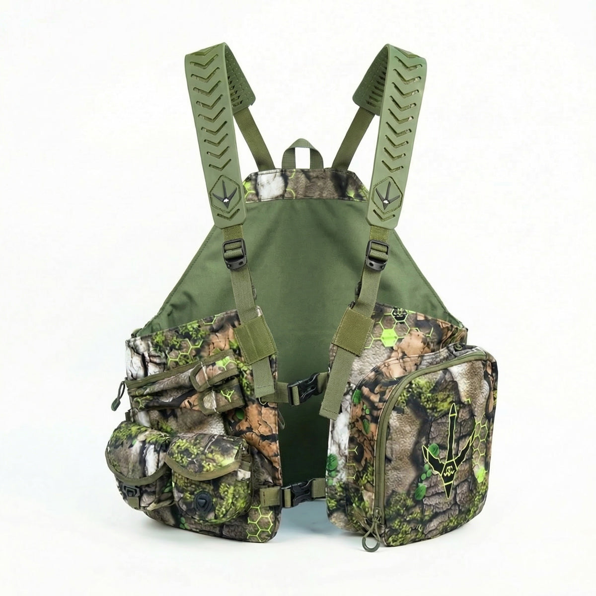 Treezyn Beard Buster Turkey Vest — front view showing 23 pockets and adjustable straps