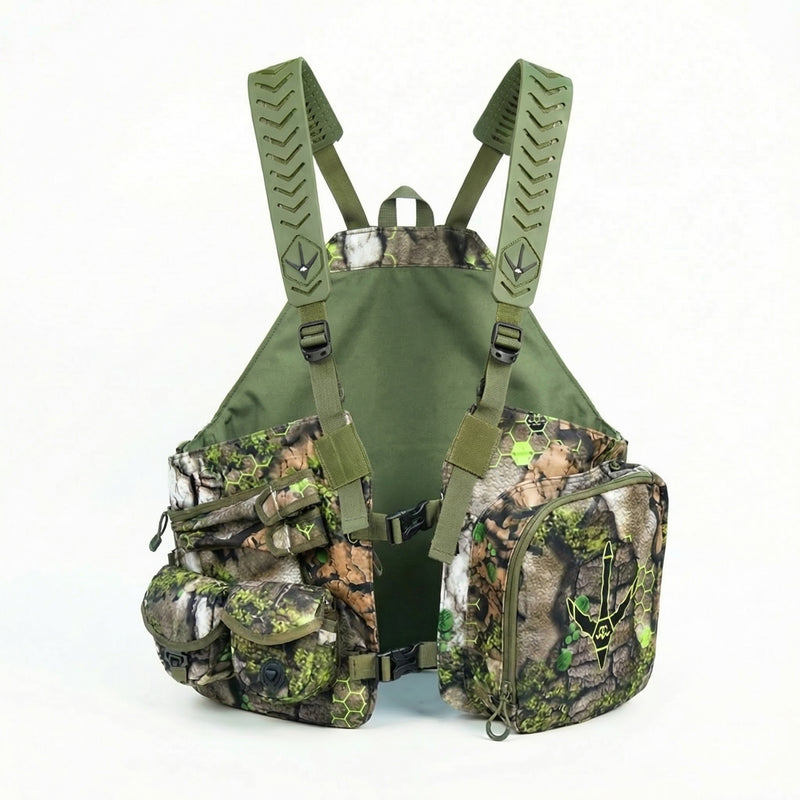 Treezyn Beard Buster Turkey Vest — front view showing 23 pockets and adjustable straps