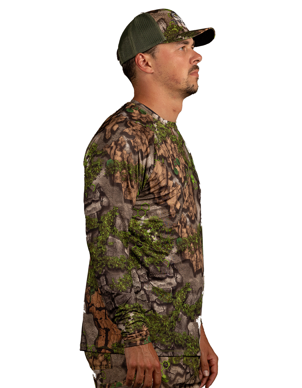 Men's Camo Check T Shirt Camouflage Top Army / Military / Hunting