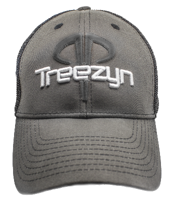 Youth Fitted Hat/Gray Treezyn Logo Buck on Back